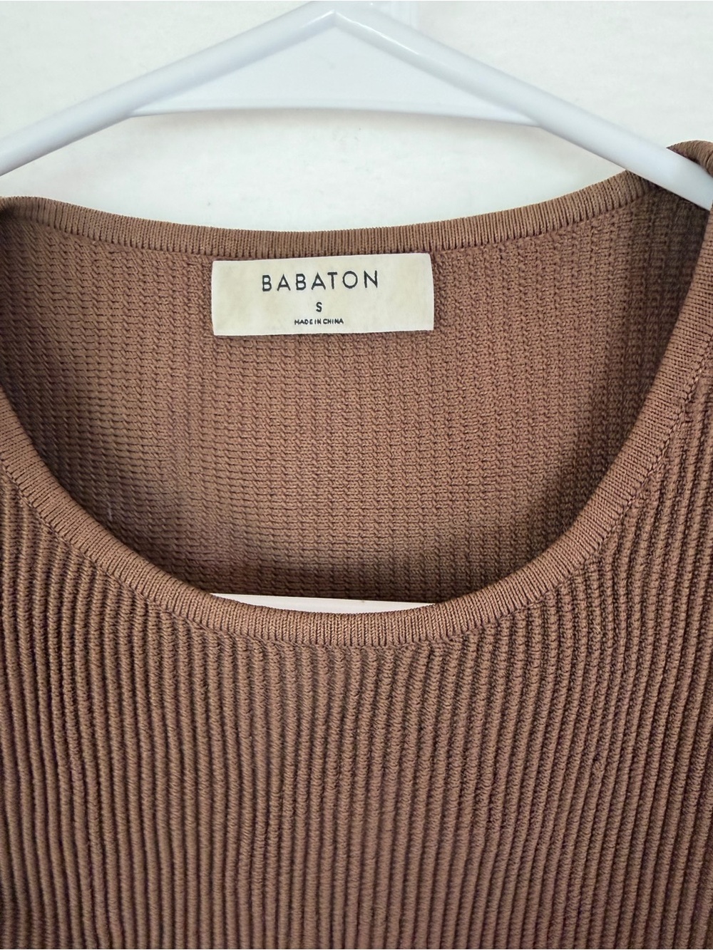 Babaton Brown‎ Ribbed Tank Top - Picture 3 of 6